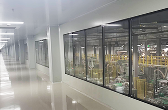 3月11日，陜西秦帝鮮集食品有限公司生產(chǎn)車間一樓凈化工程收尾中-志遠(yuǎn)凈化工程項目進度。